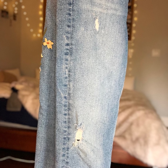 zara embroidered denim jeans - Picture 5 of 6